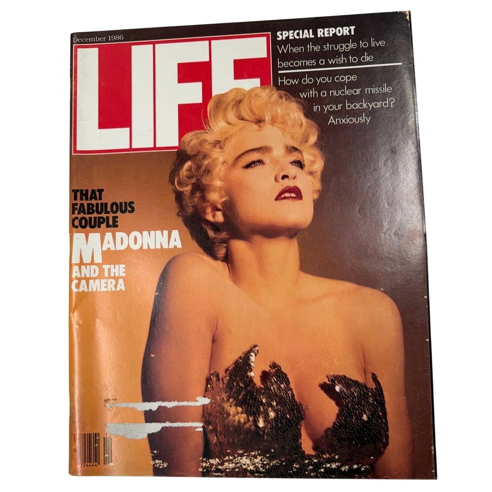 Vintage LIFE Magazine December 1986 Madonna and the Camera Cover 80s Pop Culture